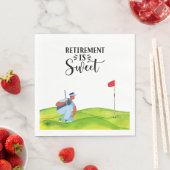 Golf pensioen voor golfer servet (Insitu)