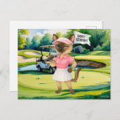 Golf pensioen voor Siamese Cat liefhebbers Briefkaart (Voorkant / Achterkant)