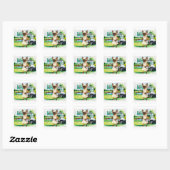Golf pensioen voor Siamese Cat liefhebbers Vierkante Sticker (Vel)