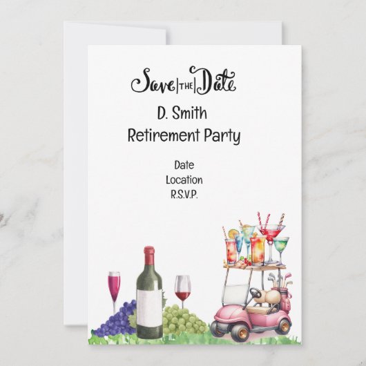 Golf pensioen voor vrouwelijke golfer kaart (Voorkant)