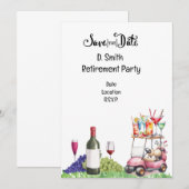 Golf pensioen voor vrouwelijke golfer kaart (Voorkant / Achterkant)