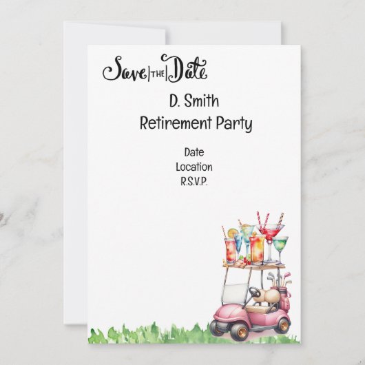 Golf pensioen voor vrouwelijke golfer kaart (Voorkant)