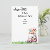 Golf pensioen voor vrouwelijke golfer kaart (Staand voorkant)