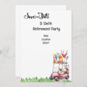 Golf pensioen voor vrouwelijke golfer kaart (Voorkant / Achterkant)