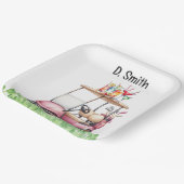 Golf pensioen voor vrouwelijke golfer papieren bordje (Gebogen)