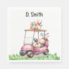 Golf pensioen voor vrouwelijke golfer servet