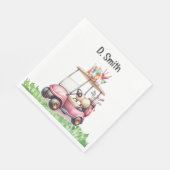 Golf pensioen voor vrouwelijke golfer servet (Hoek)