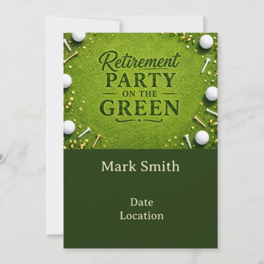 GOLF PENSIOENPARTY op de green Kaart (Voorkant)