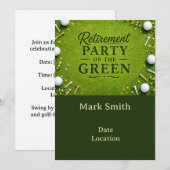 GOLF PENSIOENPARTY op de green Kaart (Voorkant / Achterkant)