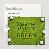 GOLF PENSIOENPARTY op het grasveld Briefkaart (Voorkant / Achterkant)