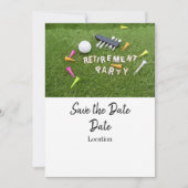 Golf-pensionering, behalve de datum met kleurrijke kaart (Voorkant)