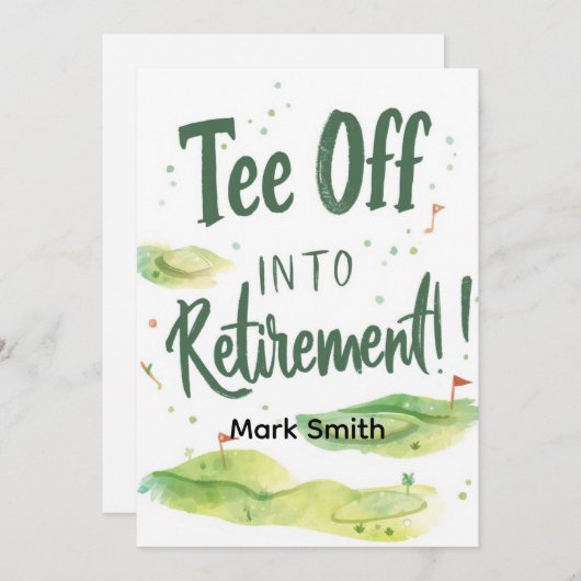 GOLF PENSIONERING, Relax & ParTee voor golfer Kaart (Voorkant / Achterkant)