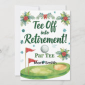 GOLF PENSIONERING T-shirt off ParTee voor golfer Kaart (Voorkant)