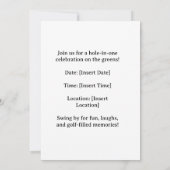 GOLF PENSIONERING T-shirt off ParTee voor golfer Kaart (Achterkant)