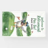 GOLF PENSIONERING T-shirt off ParTee voor golfer Spandoek (Horizontaal)