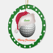 Golf personaliseert sierbal Santa Ball Keramisch Ornament (Links)