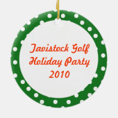 Golf personaliseert sierbal Santa Ball Keramisch Ornament (Achterkant)