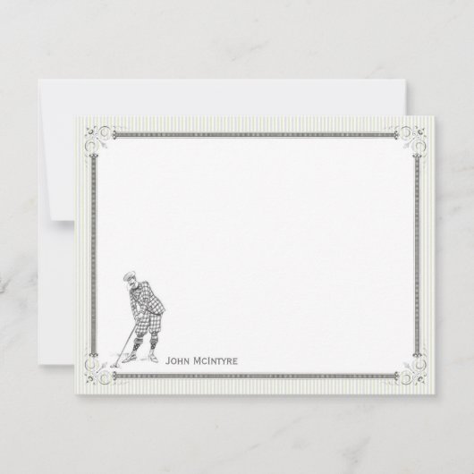  Golf - Persoonlijke flatpanel kaarten - Man Notitiekaartje (Voorkant)