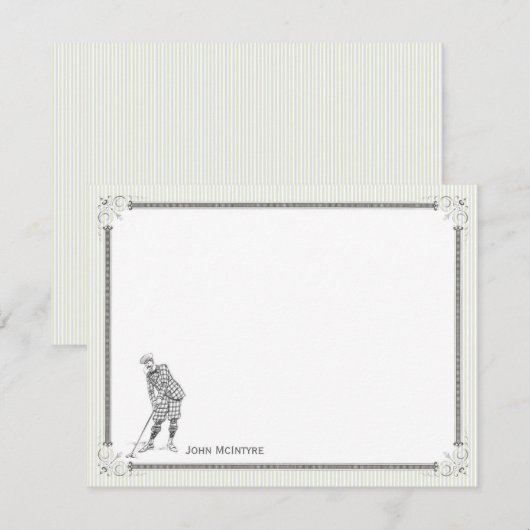  Golf - Persoonlijke flatpanel kaarten - Man Notitiekaartje (Voorkant / Achterkant)