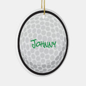 Golf Persoonlijke Naam Team White Keramisch Ornament (Rechts)