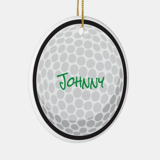 Golf Persoonlijke Naam Team White Keramisch Ornament (Rechts)