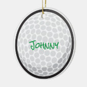 Golf Persoonlijke Naam Team White Keramisch Ornament (Links)