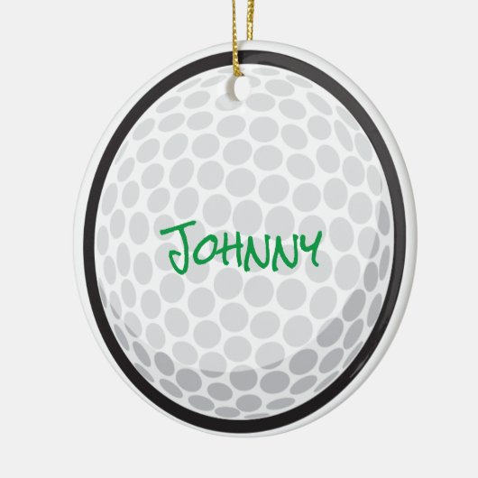 Golf Persoonlijke Naam Team White Keramisch Ornament (Links)