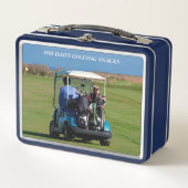 Golf Photo Caddy Snacks Golfer's Metal Lunch Box (Voorkant)