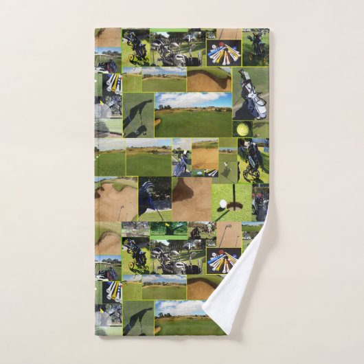 Golf Photo Collage Bad Handdoek (Handdoek)