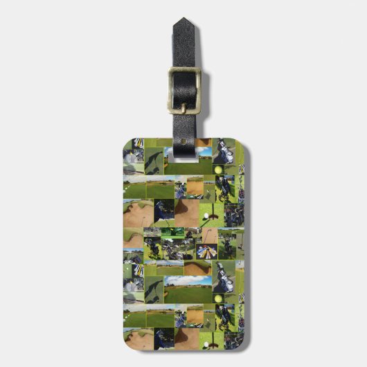 Golf Photo Collage, Bagagelabel (Voorkant verticaal)