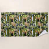 Golf Photo Collage, Beach Towel Strandlaken (Voorkant)