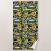 Golf Photo Collage, Beach Towel Strandlaken (Voorkant)