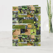 Golf Photo Collage, Funny Birthday Kaart (Voorkant)
