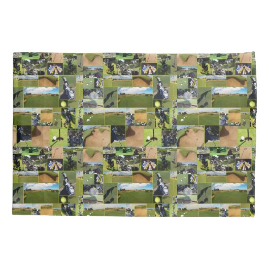 Golf Photo Collage Kussensloop (Achterkant-Links)