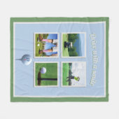 Golf Photo Collage Personalized Fleece Blanket Deken (Voorkant (Horizontaal))