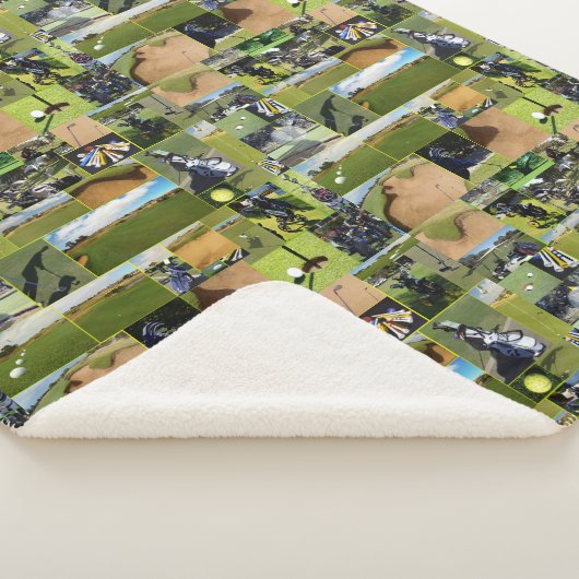 Golf Photo Collage Sherpa Deken (3/4)