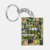 Golf Photo Collage Sleutelhanger (Voorkant Links)