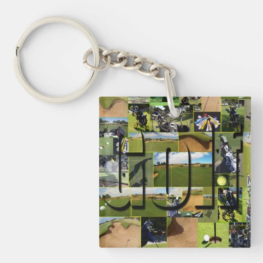 Golf Photo Collage Sleutelhanger (Voorkant)