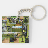 Golf Photo Collage Sleutelhanger (Achterkant)
