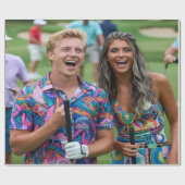 Golf Photo Customize Personalize Cadeaupapier (Vlak)