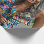 Golf Photo Customize Personalize Cadeaupapier (Hoek)