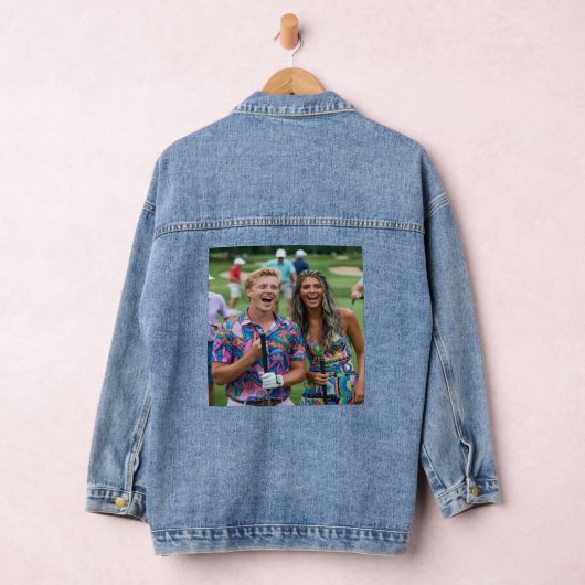 Golf Photo Customize Personalize Denim Jacket (Hangar)