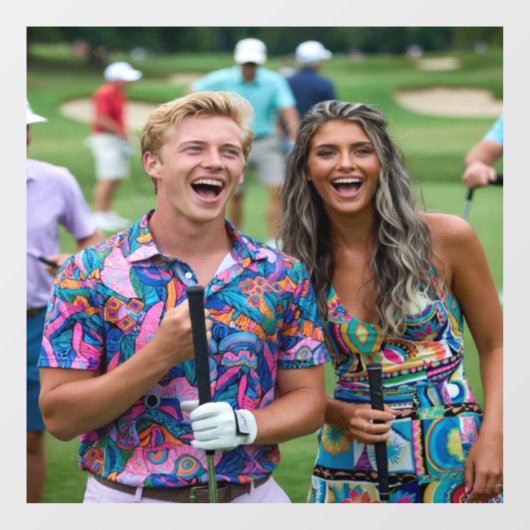 Golf Photo Customize Personalize Raamsticker (Vel)