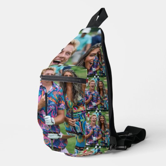 Golf Photo Customize Personalize Sling Bag (Rechterhoek)