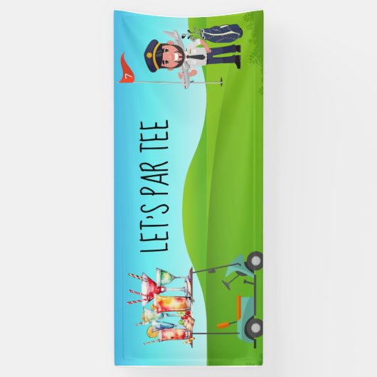 Golf Pilot Let's Par t-shirt Spandoek (Verticaal)