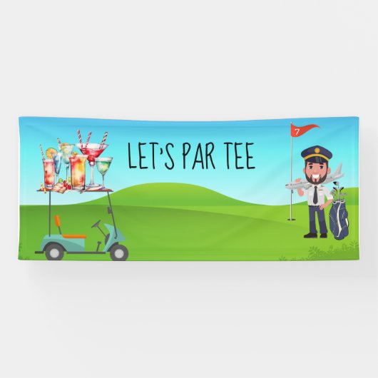 Golf Pilot Let's Par t-shirt Spandoek (Horizontaal)