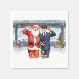 Golf Pilot & Santa celebrate Christmas in Airport Servet