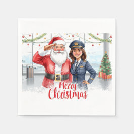 Golf Pilot & Santa celebrate Christmas in Airport Servet