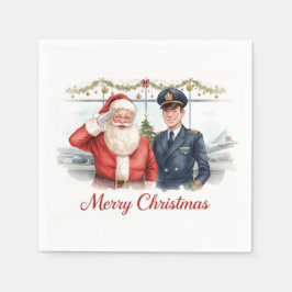 Golf Pilot & Santa celebrate Christmas in Airport Servet