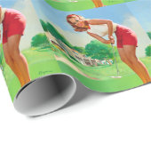 Golf Pin Up Cadeaupapier (Rol Hoek)